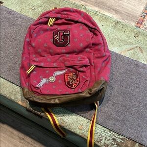 Harry Potter Gryffindor Backpack Faux Leather Bottom Hogwarts